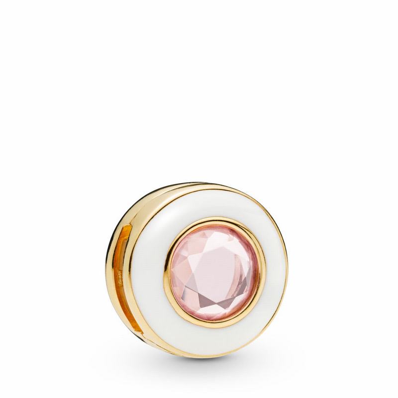 Pandora Australia Reflexions™ Gleaming Circle Clip Charm - 18ct Gold Plated | GKOWIX382